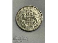 Monedă de argint 3 mărci 1909 Germania Hamburg