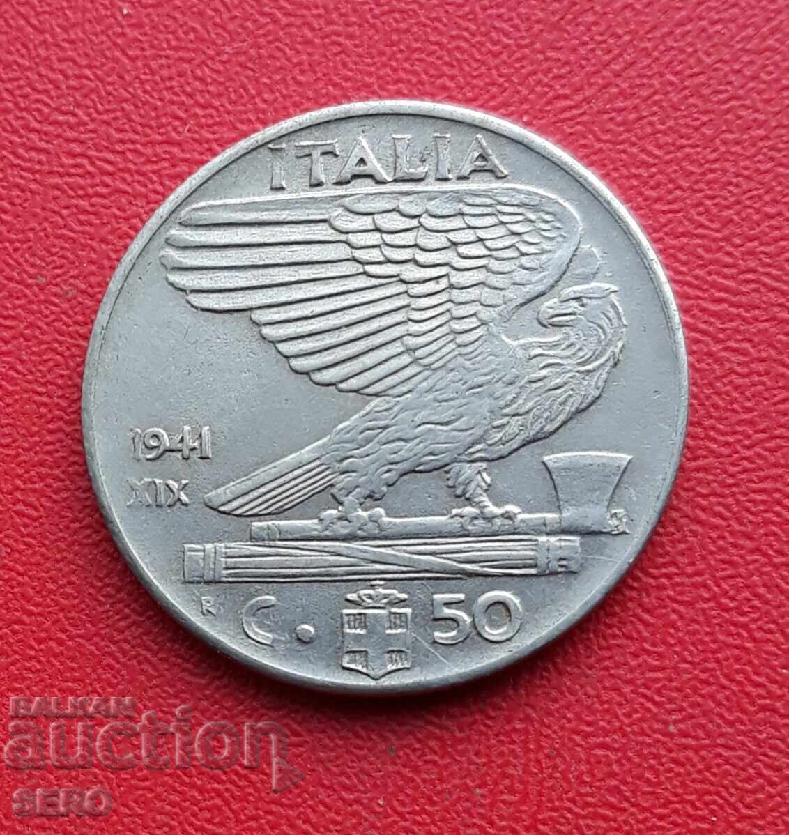 Italia-50 de cenți 1941/an. XIX/