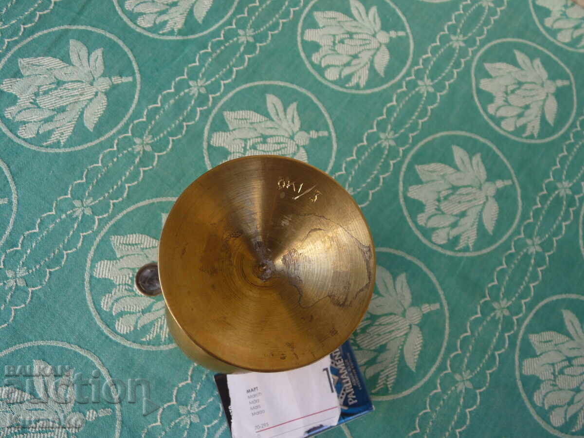 Ceașcă/Pahar masiv din bronz, 19 cm - 7