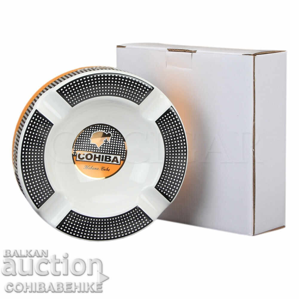 Scrumieră ceramică de lux Cohiba – 4 trabuce, cadou ideal