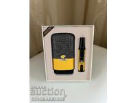 Set Cohiba pentru trabucuri – etui din piele pentru 3 trabucuri + brichetă