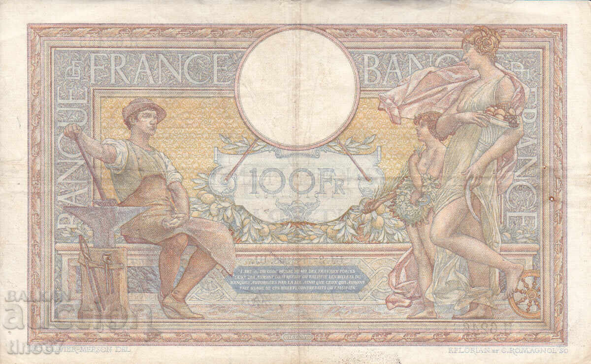 Δημοπρασία tino37- ΓΑΛΛΙΑ - 100 ΦΡΑΓΚΑ - 1938 - VF