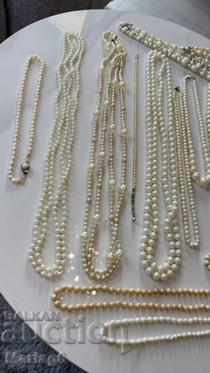 Παράδοση 11 κοσμήματα με φυσικά μαργαριτάρια σπανιότητας συλλογή