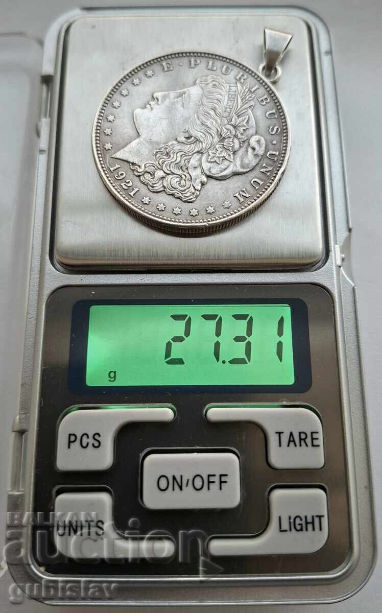 Licitație Monedă de argint 1 dolar 1921, SUA, cu verigă