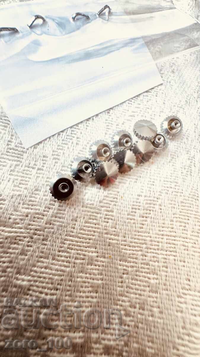 Licitație Piese ceasornicărie, coronite Molnia, mici, 10 bucăți