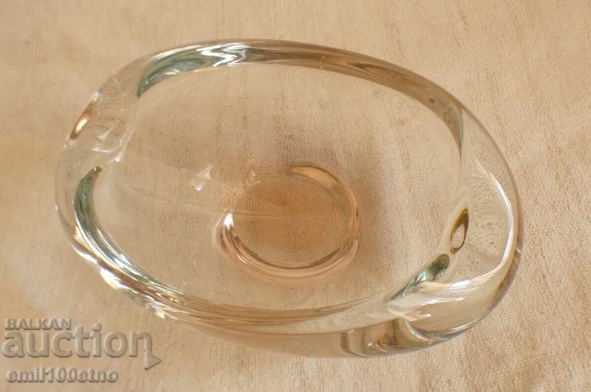 Cenusar din sticlă masivă, lucrat manual - 5 Cenusar din sticlă masivă, lucrat manual - 5