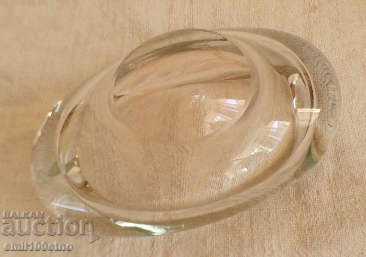 Cenusar din sticlă masivă, lucrat manual - 6 Cenusar din sticlă masivă, lucrat manual - 6