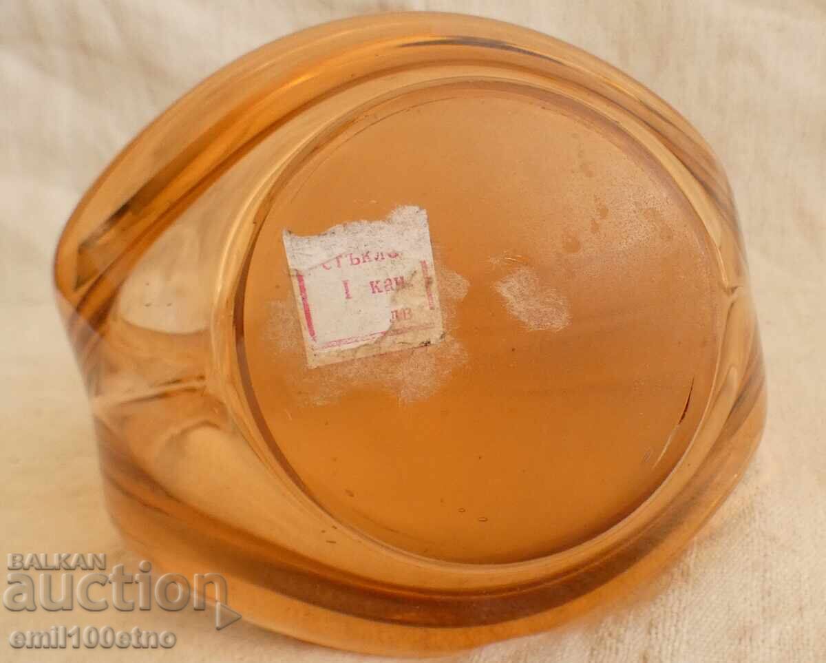 Μπομπονιέρα - καλάθι από μασίφ πολύχρωμο γυαλί χειροποίητο - 5