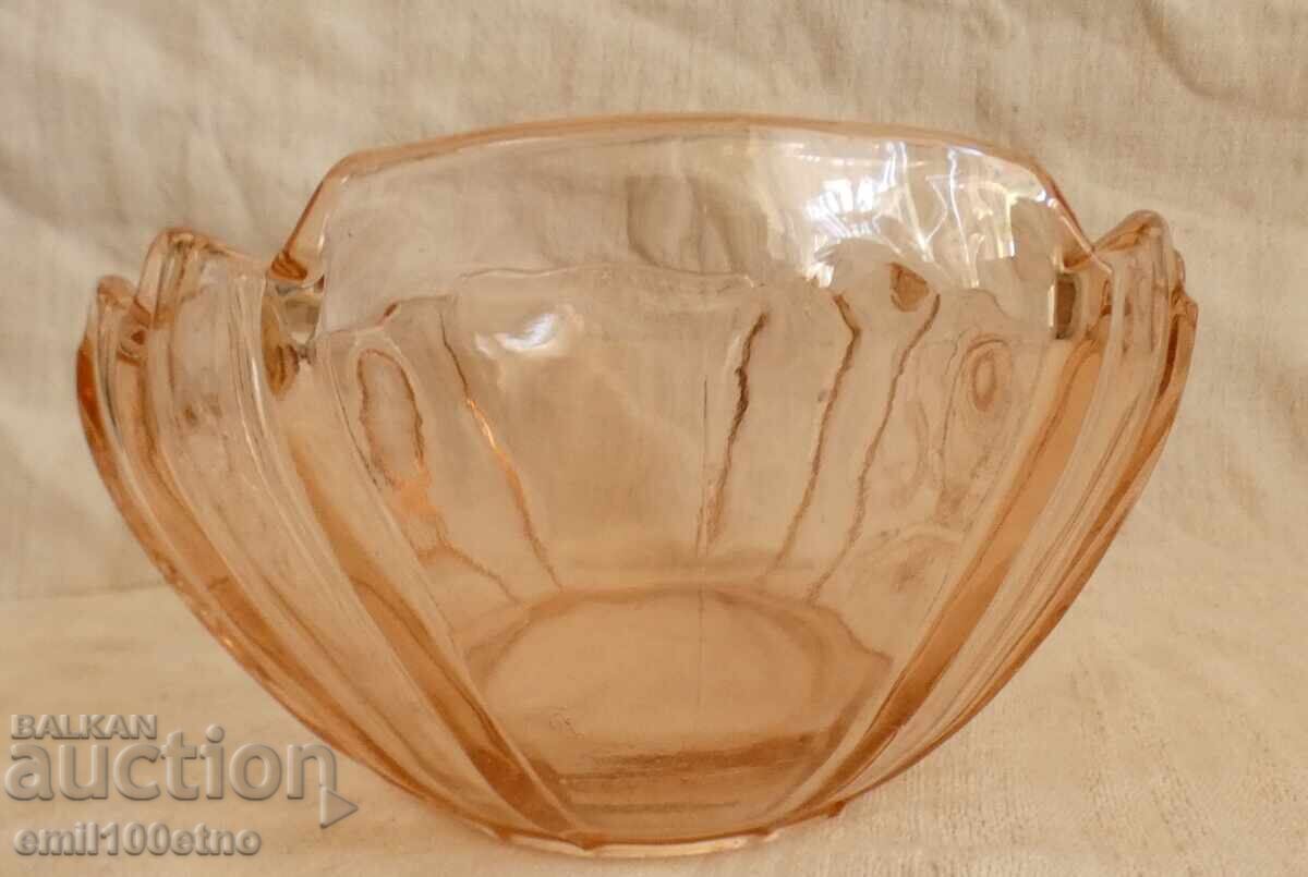 Παράδοση Κύπελλο σαλατιέρας με φλοράλ διακόσμηση πολύχρωμο γυαλί Παράδοση Κύπελλο σαλατιέρας με φλοράλ διακόσμηση πολύχρωμο γυαλί