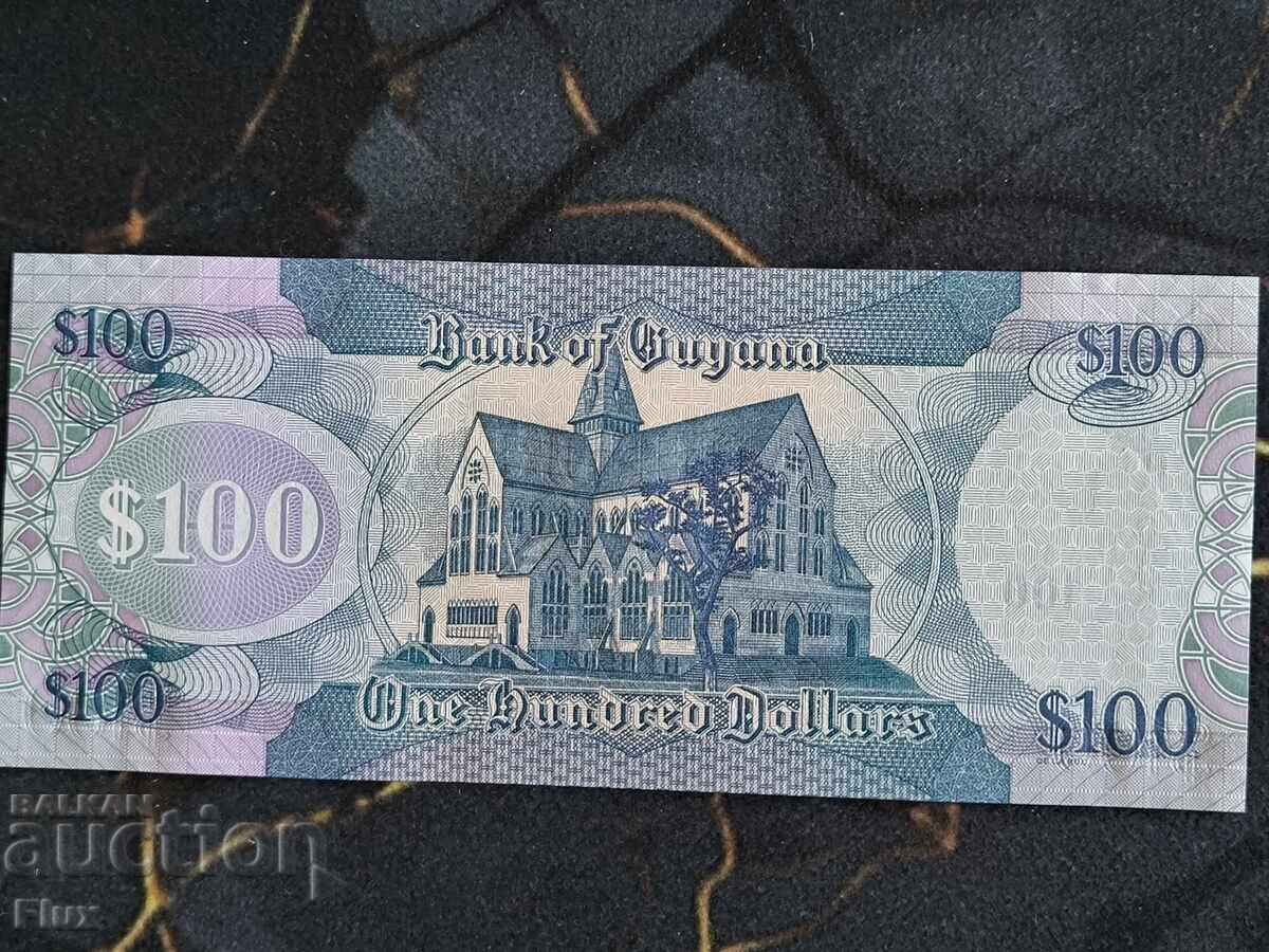 Банкнота - Гвиана - 100 долара UNC | 2022г. с цена € 2.30 | 4.50 лв.