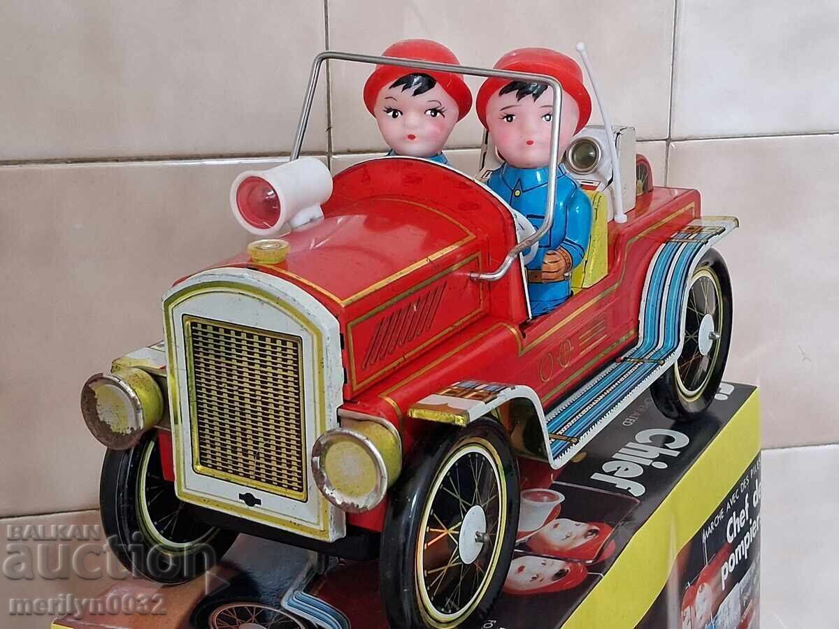 Jucărie de tablă pentru copii, mașină de pompieri, cutie, mașină, China