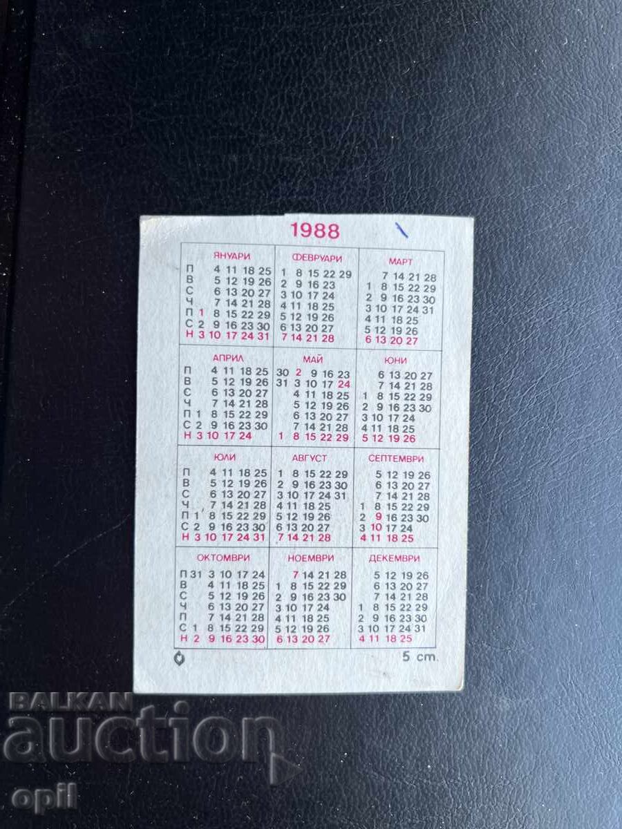 Calendar Pisică 1988 cu preț € 0.40 | 0.78 BGN