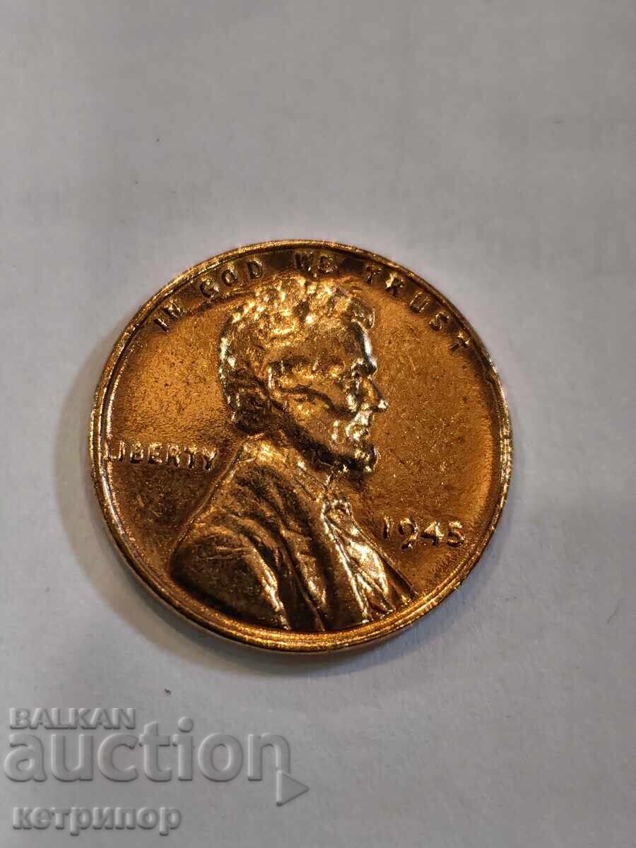 SUA 1 cent 1945 Cupru
