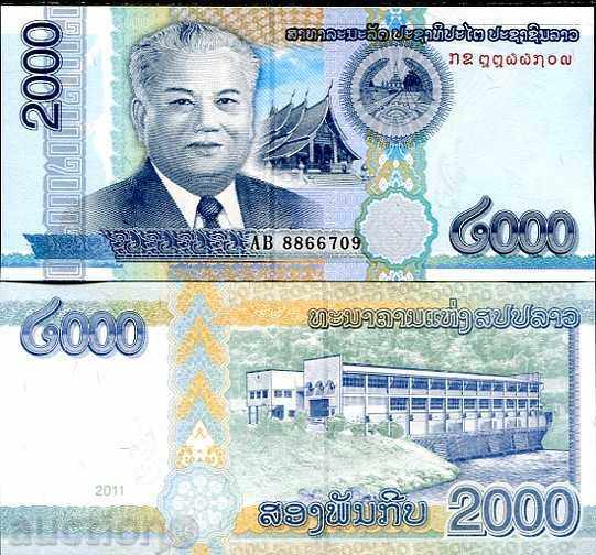 +++ LAOS 2000 KIP 2011 P NOU UNC +++