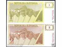 +++ Slovenia SET 1 + 2 SIT 1990 UNC +++