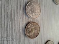 СРЕБРО ,100 лева 1937,ЛОТ от два броя,Супер монети.БЗЦ