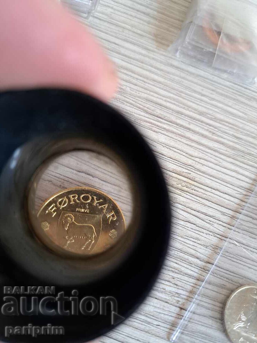 Monedă de probă din Danemarca, 2011, Insulele Feroe, BZC cu preț € 0.01 | 0.02 BGN