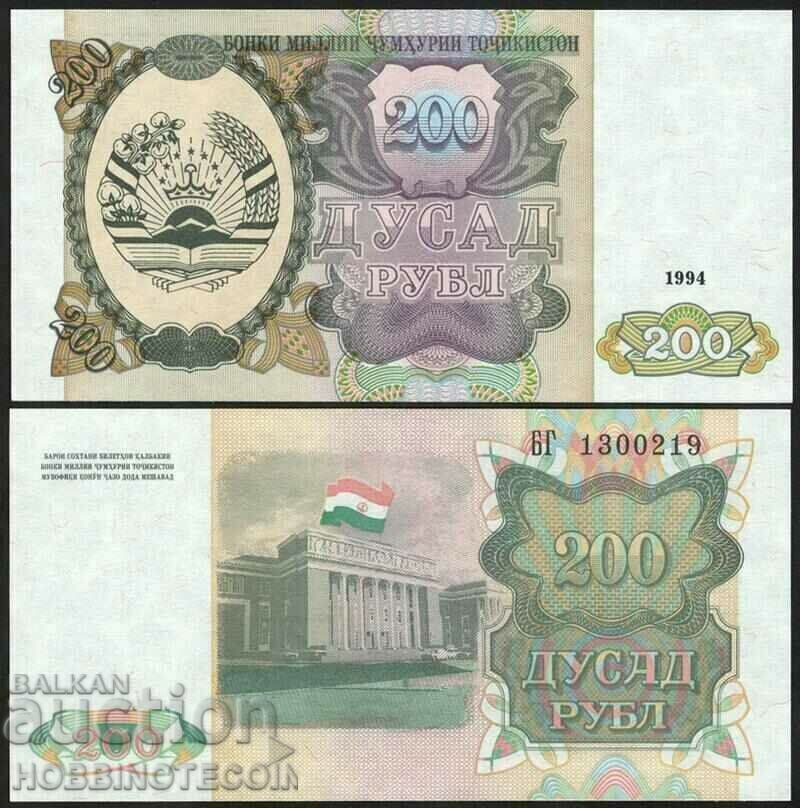 TADJIKISTAN TAJIKISTAN 200 Ruble emisie 1994 NOUĂ UNC
