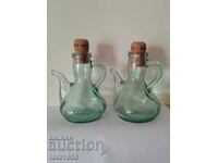 Кана стъклена Съд 300 мл.за олио оцет 2 броя