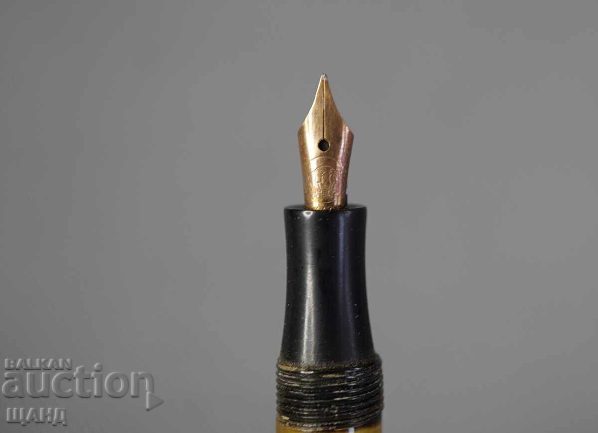 RONA GOLD Old German Fountain Pen with Gold Nib and Case - 5