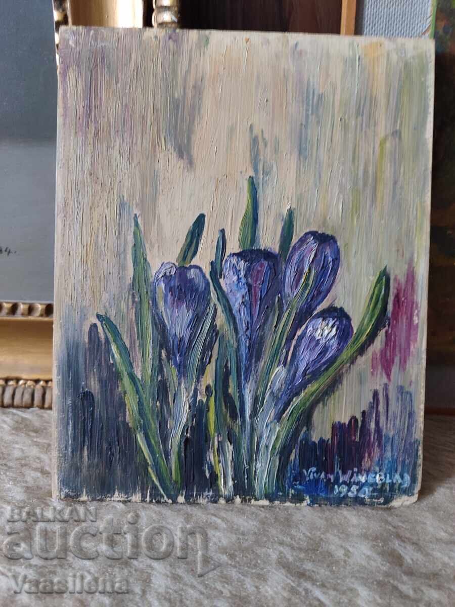 Pictura in ulei flori