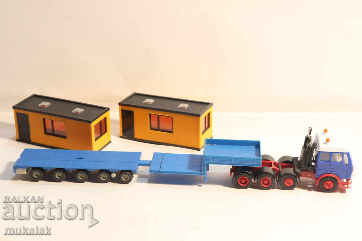 HERPA H0 1/87 MERCEDES FURGON CAMION MODEL REMORCHER TIR - 6