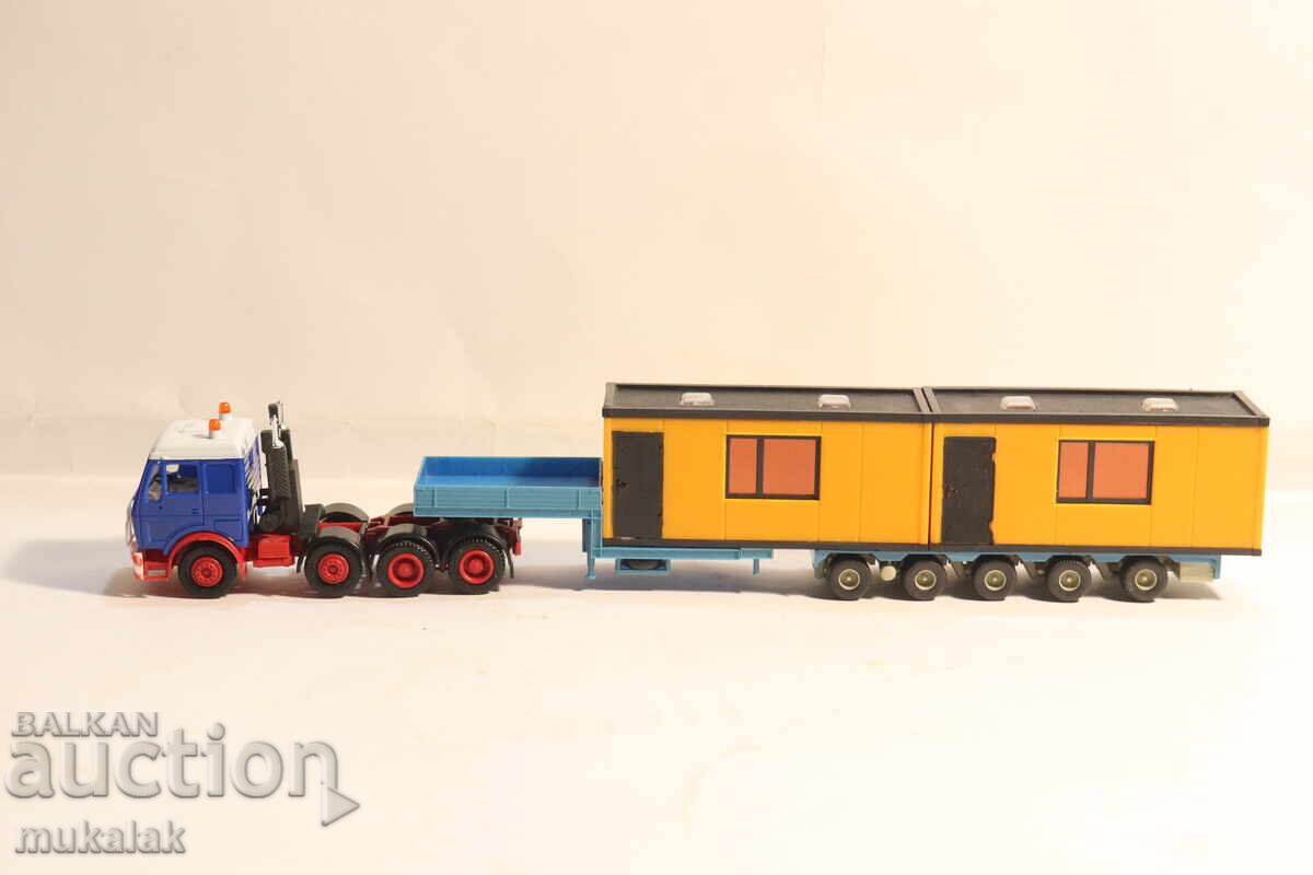 HERPA H0 1/87 MERCEDES FURGON CAMION MODEL REMORCHER TIR