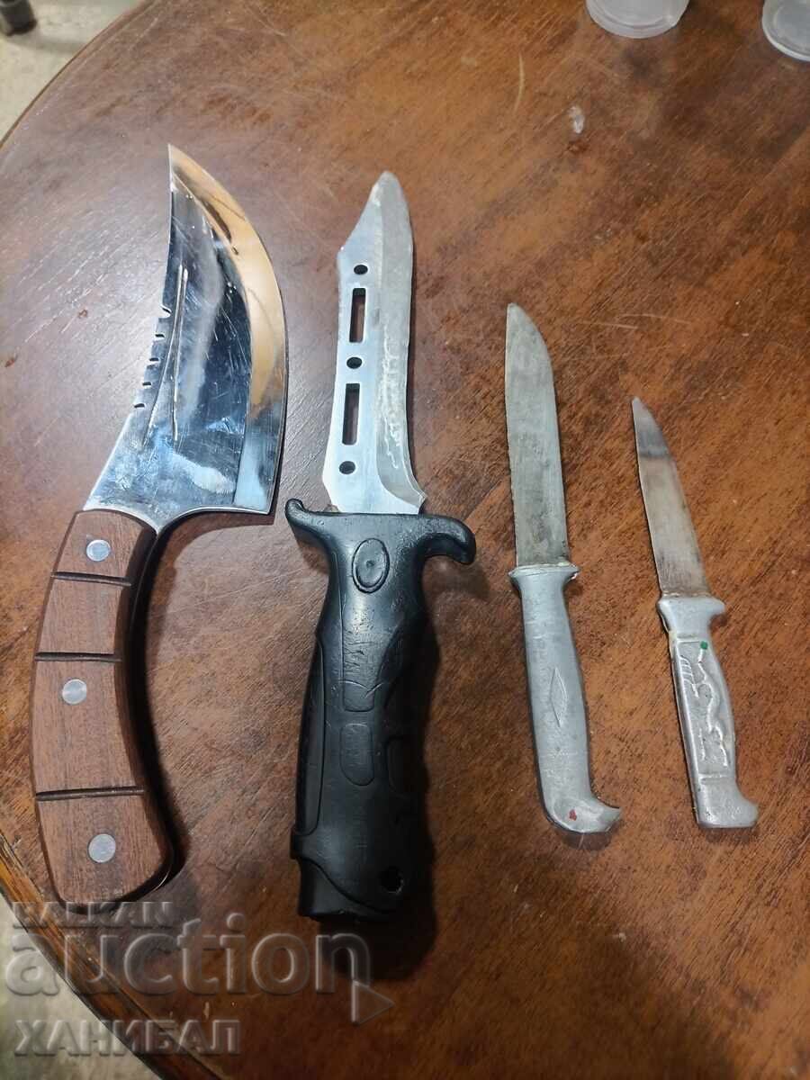 LOT DE PATRU CUȚITE KARAKULAK, BAIONETĂ, SABIE, KRIS, SABIE