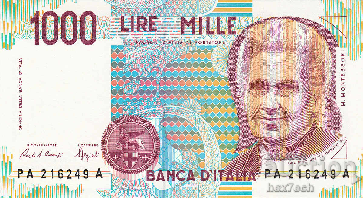 ❤️ ⭐ Italy 1990 1000 Lire UNC new ⭐ ❤️ with price € 3.49 | 6.83 BGN