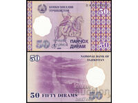 ❤️ ⭐ Таджикистан 1999 50 дирам UNC нова ⭐ ❤️