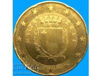 20 euro cents 2008 Malta brass