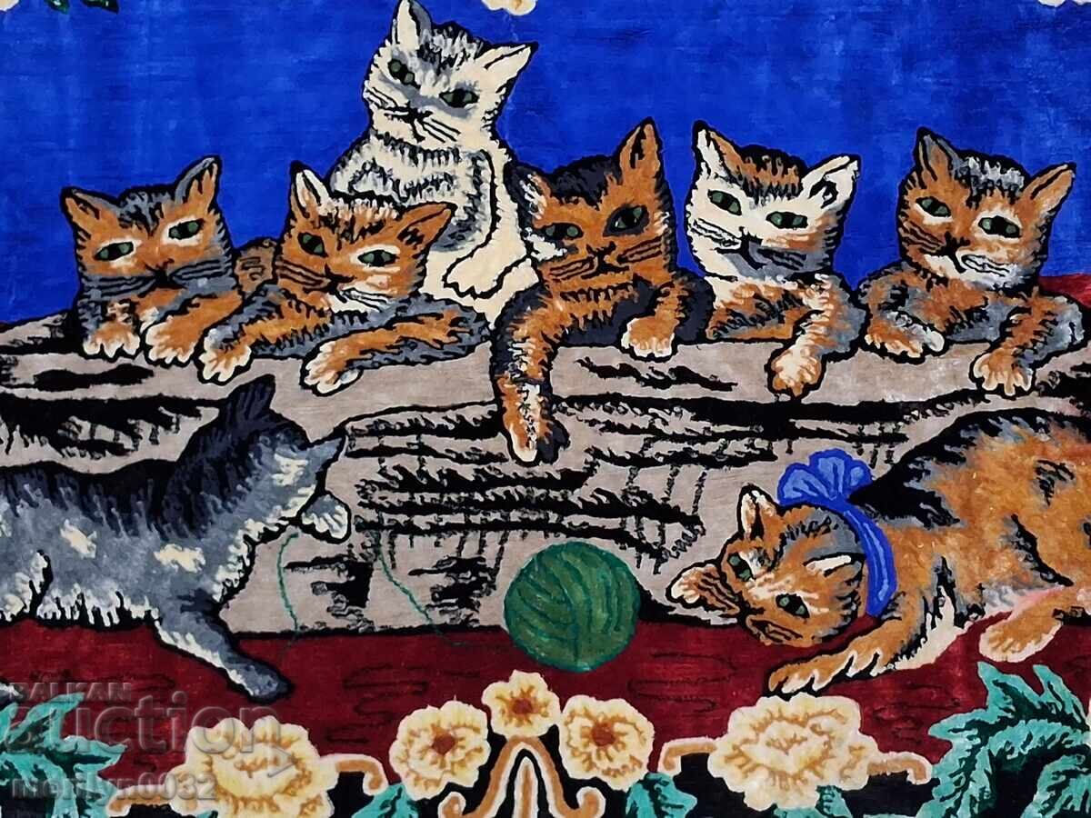 Covor vechi de perete de pluș, covor, panou, poză covor - 6