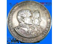 2 Taleri 1872 Saxonia Germania 37g jubileu 50 ani 1822-1872 Ag