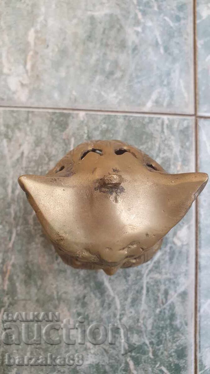 Δημοπρασία Χάλκινη φιγούρα Κάτοχος για κεριά τσαγιού Κουκουβάγια