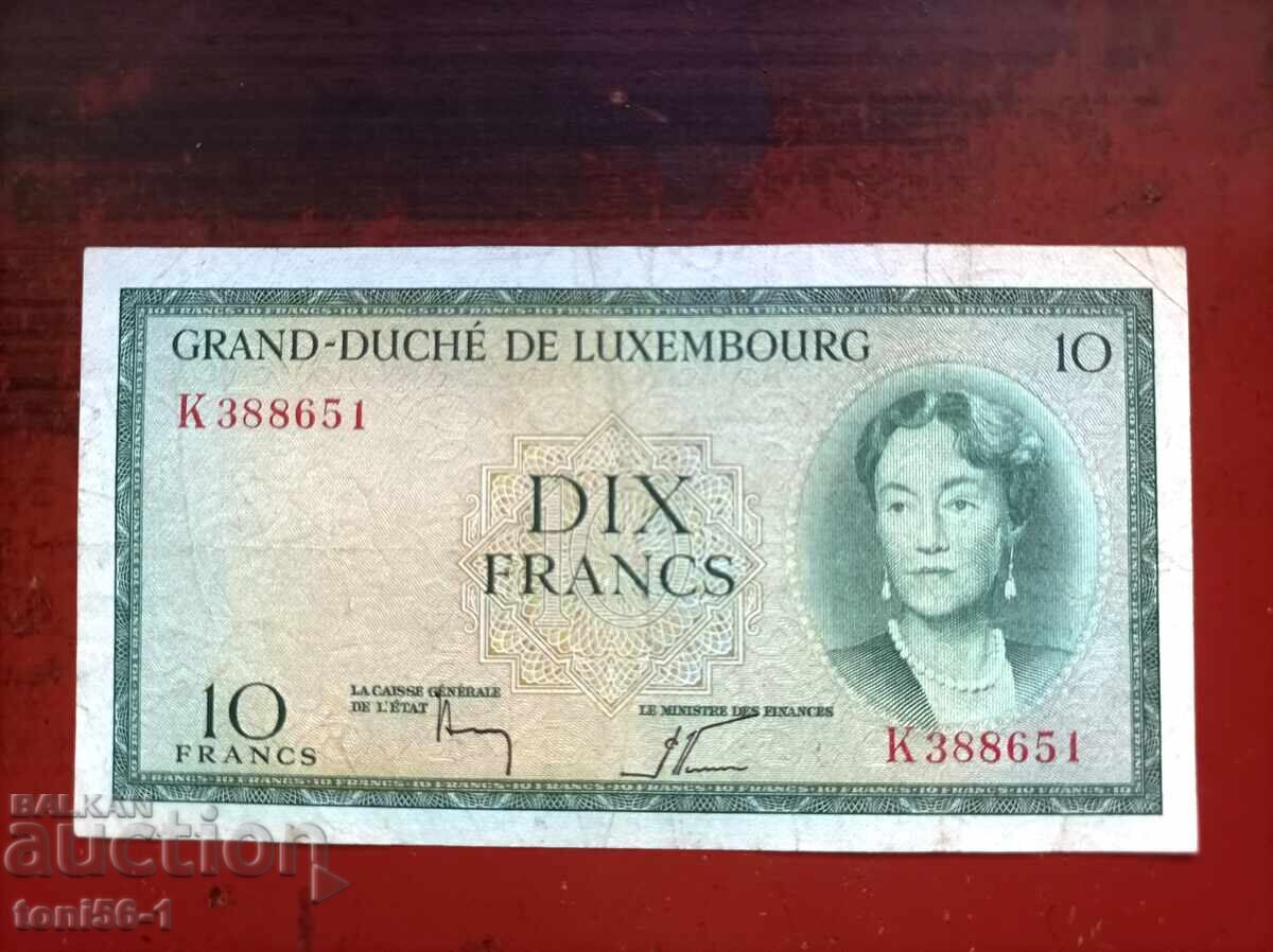 Λουξεμβούργο 10 φράγκα 1964