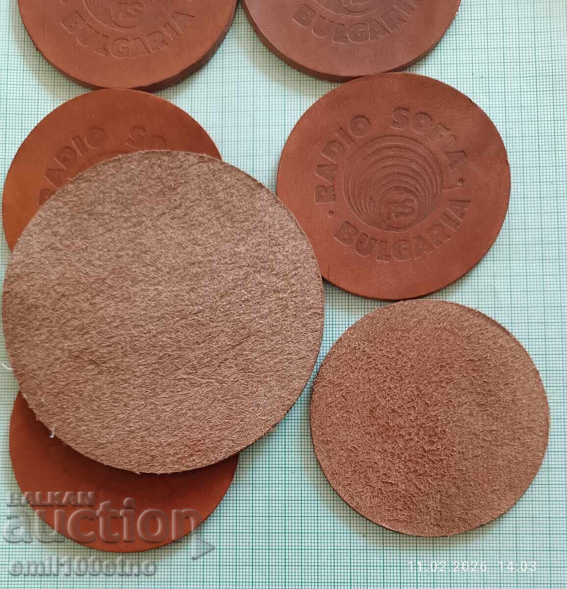 Radio Sofia - Suporturi de pahare din piele naturală - 7