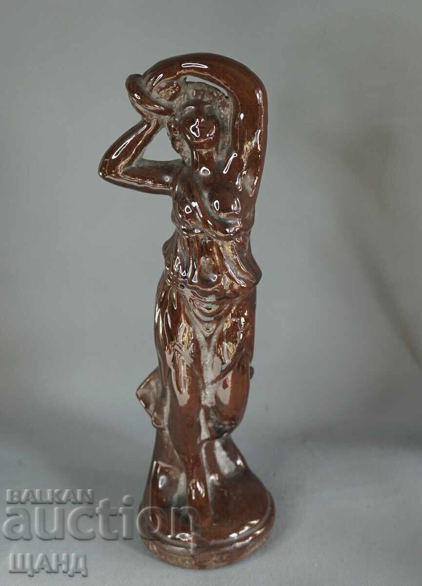 Figurină ceramică veche bulgărească, statuetă femeie, calitate 1