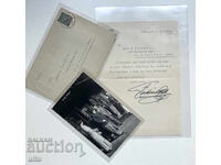 България, цар Фердинанд, подпис+плик+снимка, до САЩ, 1947 г.