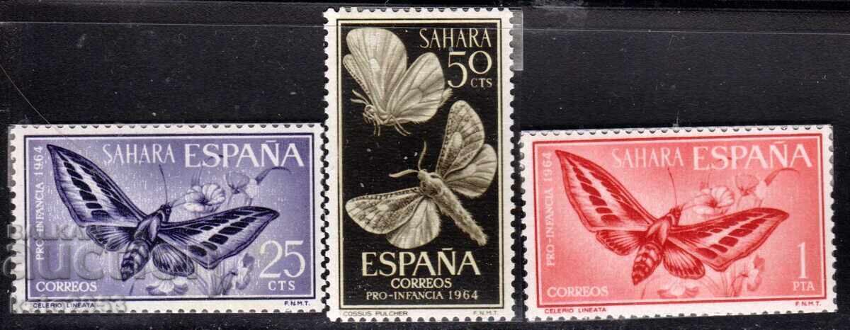 Ισπανική Σαχάρα 1964-Ευλογ. "Για τη νεολαία"-Σειρά Πεταλούδες, MNH Ισπανική Σαχάρα 1964-Ευλογ. "Για τη νεολαία"-Σειρά Πεταλούδες, MNH
