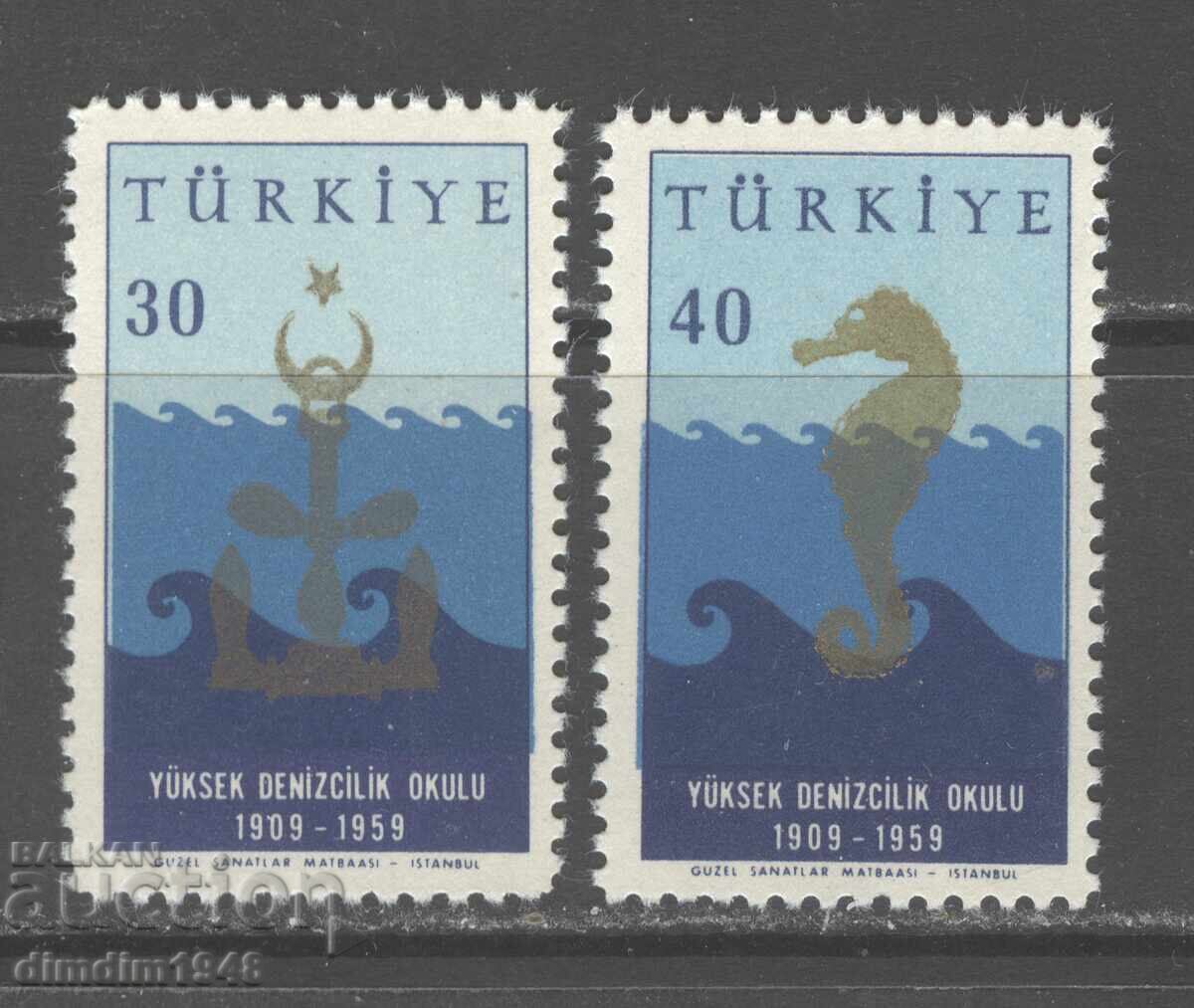 Turcia 1959 - Seria Mi1632/33, curat