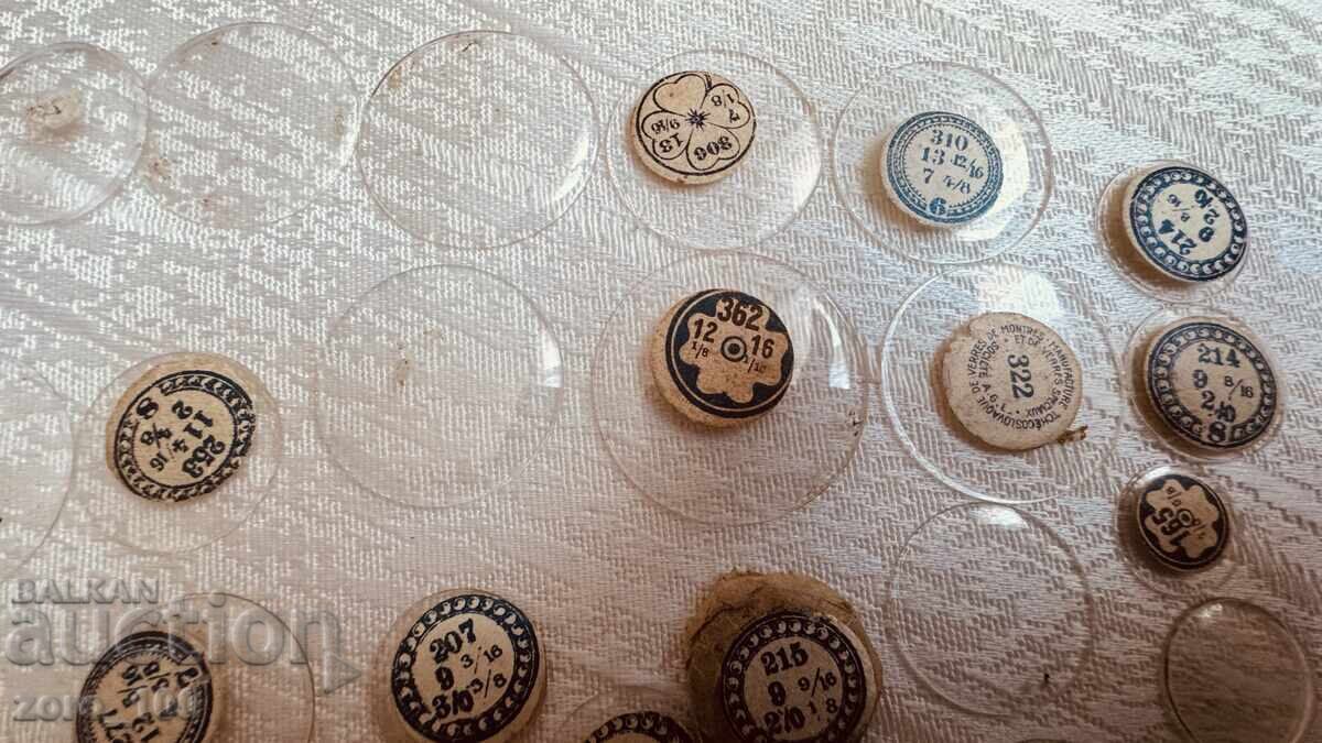 Delivery of Watchmaker parts, Crystal glasses 35 pieces