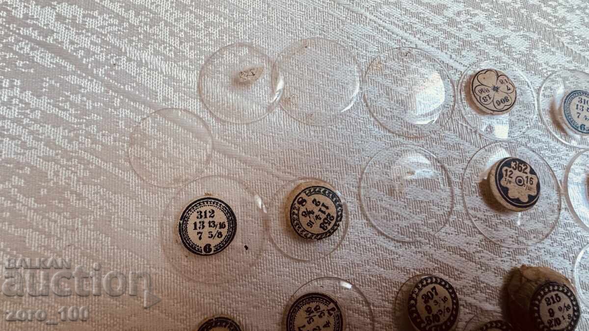Watchmaker parts, Crystal glasses 35 pieces - 5