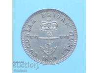 British West Indies 1/16 Dollar 1820