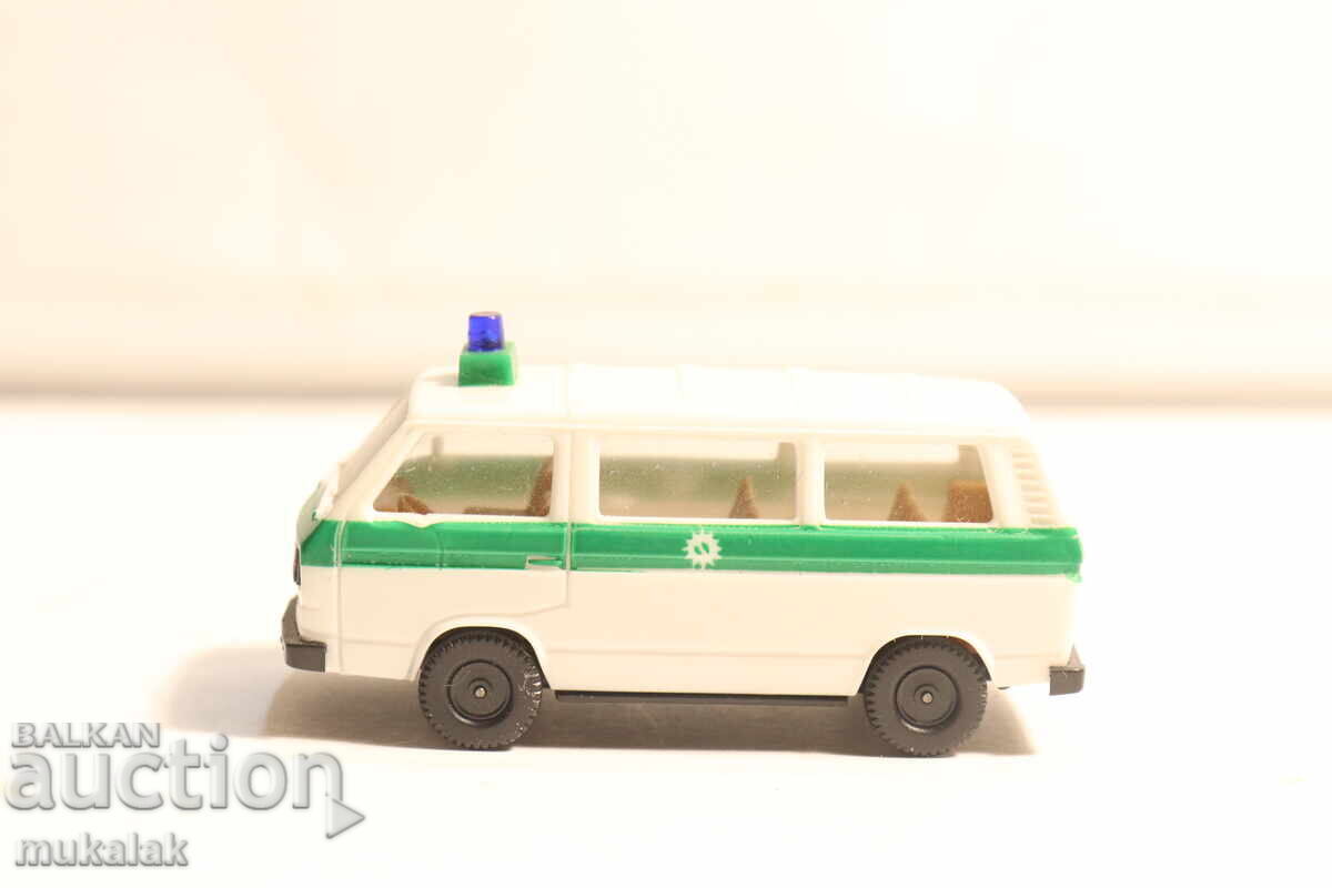 HERPA H0 1/87 VW T3 TRANSPORTER POLIȚIE POLITSIYA KOLICHKA
