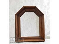 Βίντατζ κουτί για κλειδιά, μασίφ δρυς, καθρέφτης, ορειχάλκινο περίβλημα