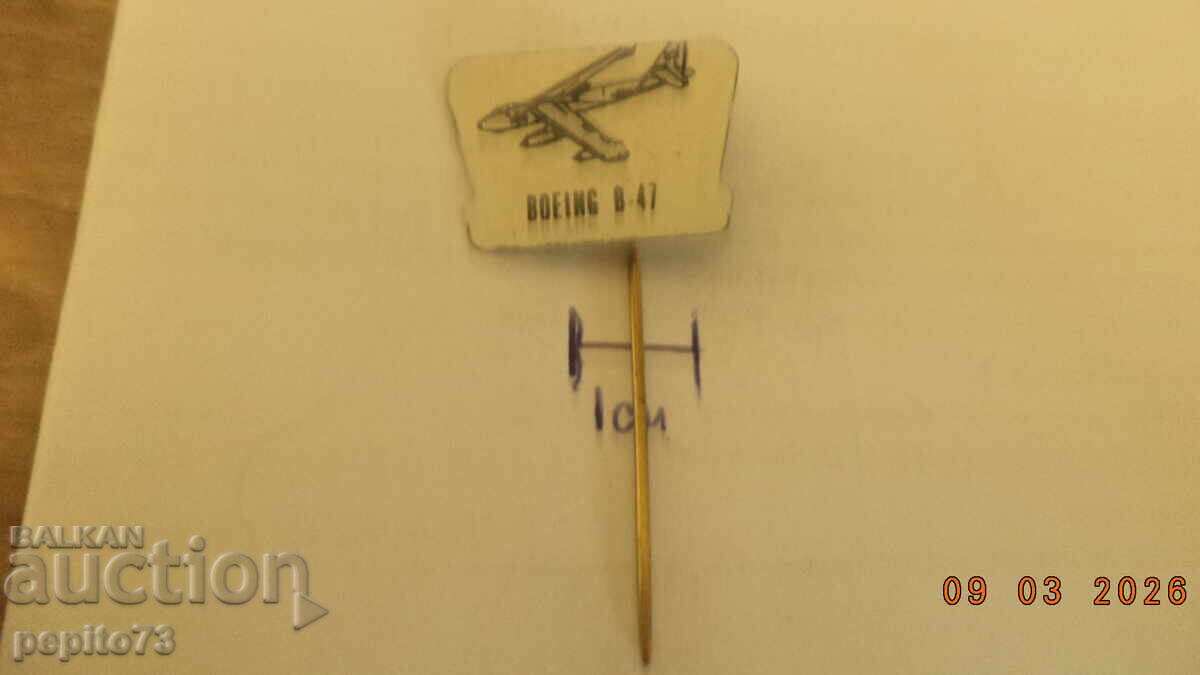 Аукцион Значка рекламна ,Boeing B-47, бомбандировач