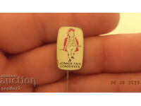 Значка рекламна ,Jonker Fris, консервирани храни,