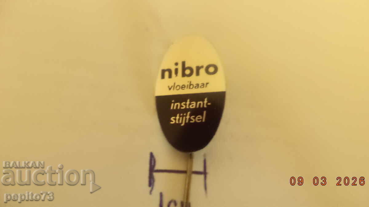 Znachka reklamna ,Nibro, kompania za prane i gladene Znachka reklamna ,Nibro, kompania za prane i gladene