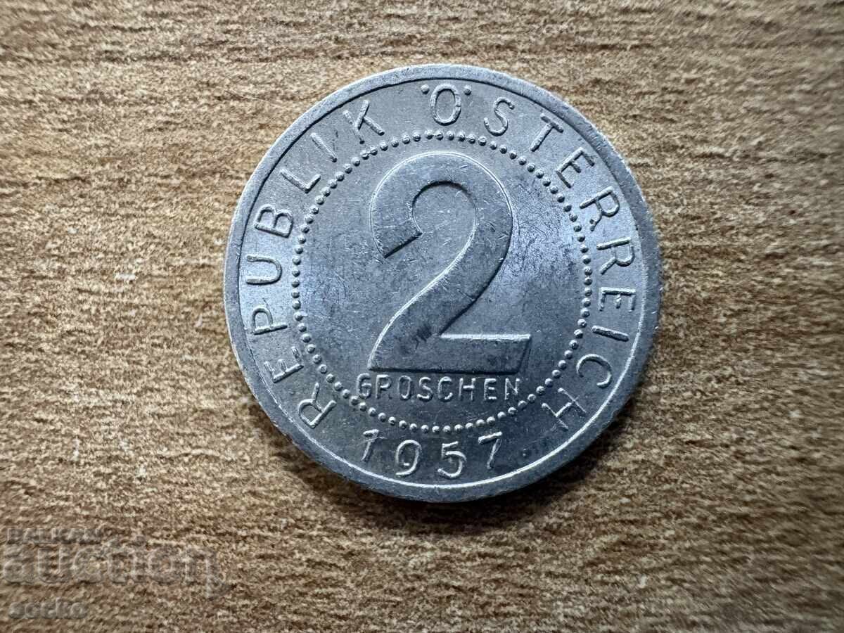 Austria - 2 groși (1957) Austria - 2 groși (1957)