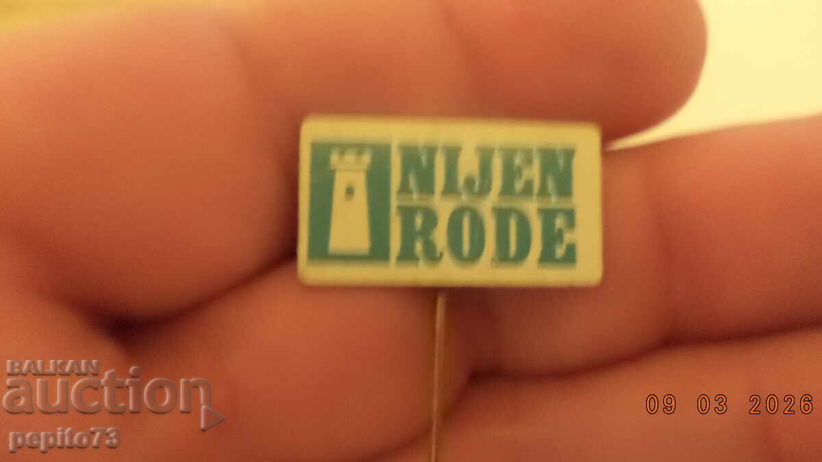 Znachka reklamna ,Nijen -Rode, biznes universitet